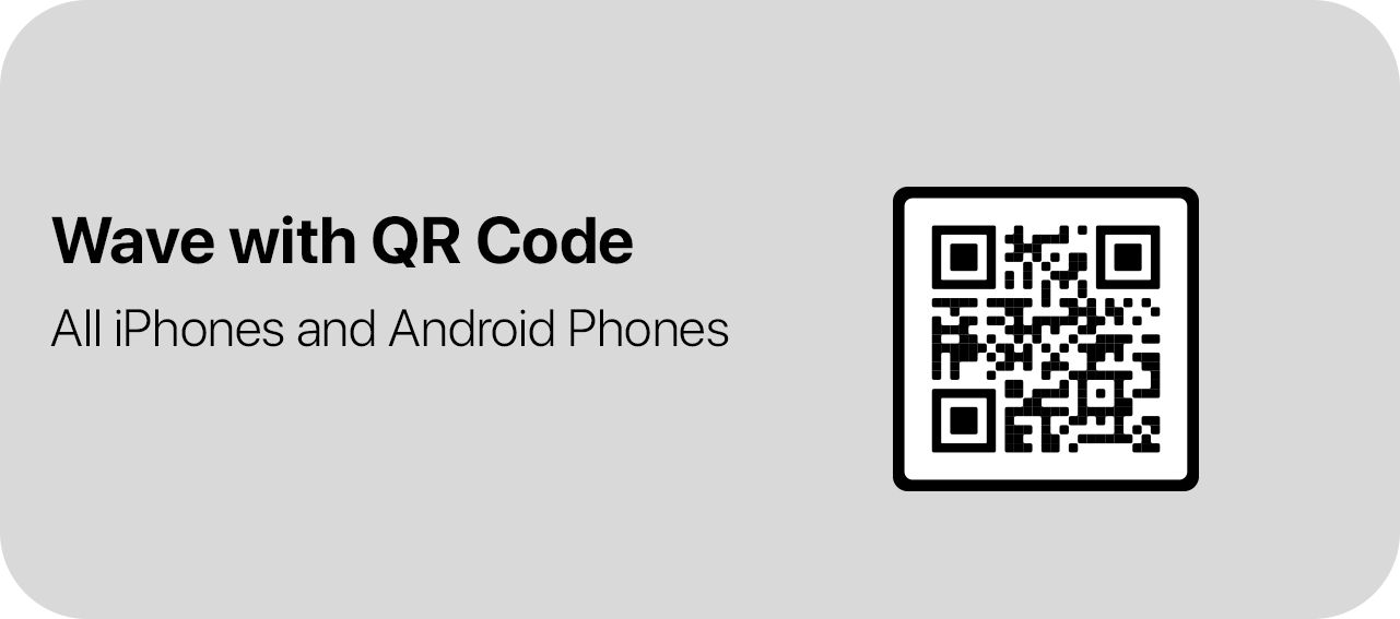 wave with qr code